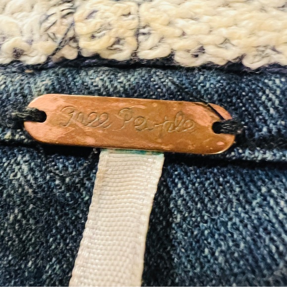 FREE PEOPLE Distressed Sweater Jean Jacket - Picture 11 of 11